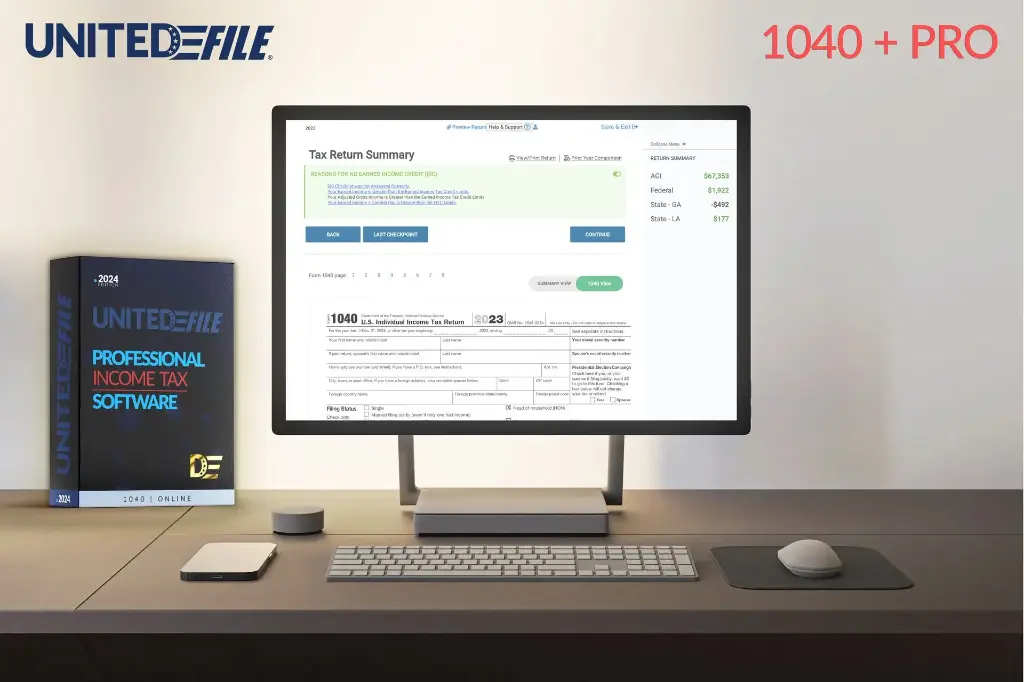 United Efile Professional Tax Software 1040 Pro Plus TaxSlayer